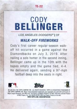 2021 Topps - Cody Bellinger Highlights #TE-22 Cody Bellinger Back