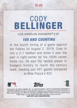 2021 Topps - Cody Bellinger Highlights #TE-25 Cody Bellinger Back