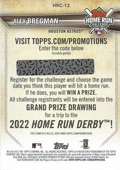 2021 Topps - Home Run Challenge (Series One) #HRC-12 Alex Bregman Back
