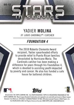 2021 Topps - Stars in Service #SIS-12 Yadier Molina Back