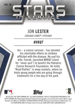 2021 Topps - Stars in Service #SIS-18 Jon Lester Back