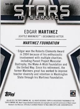 2021 Topps - Stars in Service #SIS-25 Edgar Martinez Back