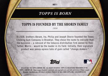 2021 Topps - The History of Topps Blue #HOT-1 Topps is Founded by the Shorin Family Back