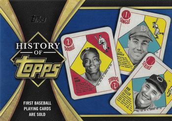 2021 Topps - The History of Topps Blue #HOT-2 First Baseball Playing Cards Are Sold Front