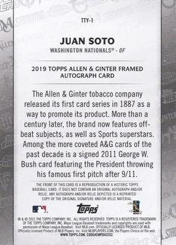 2021 Topps - Topps Through the Years #TTY-1 Juan Soto Back