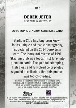 2021 Topps - Topps Through the Years #TTY-4 Derek Jeter Back