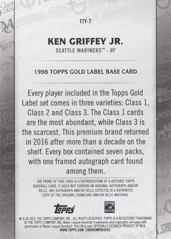 2021 Topps - Topps Through the Years #TTY-7 Ken Griffey Jr. Back