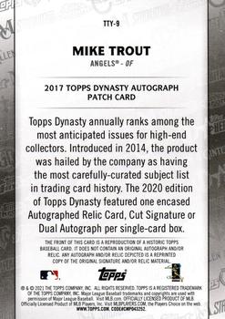 2021 Topps - Topps Through the Years #TTY-9 Mike Trout Back