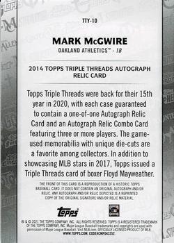 2021 Topps - Topps Through the Years #TTY-10 Mark McGwire Back