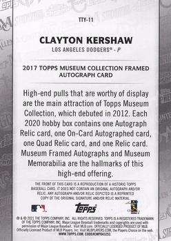 2021 Topps - Topps Through the Years #TTY-11 Clayton Kershaw Back