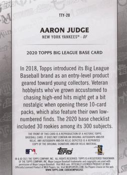 2021 Topps - Topps Through the Years #TTY-20 Aaron Judge Back