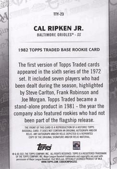 2021 Topps - Topps Through the Years #TTY-23 Cal Ripken Jr. Back