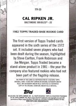 2021 Topps - Topps Through the Years Blue #TTY-23 Cal Ripken Jr. Back