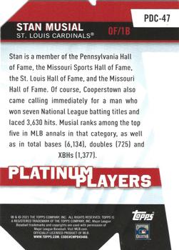 2021 Topps - Platinum Players Die Cut #PDC-47 Stan Musial Back