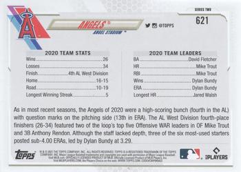 2021 Topps - Rainbow Foil #621 Los Angeles Angels Back