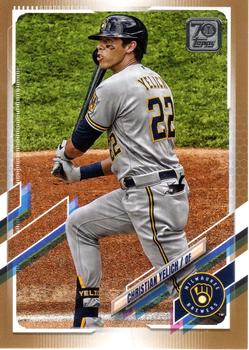2021 Topps - Gold #100 Christian Yelich Front