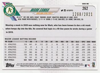 2021 Topps - Gold #262 Mark Canha Back