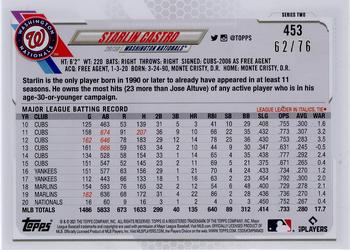 2021 Topps - Independence Day #453 Starlin Castro Back