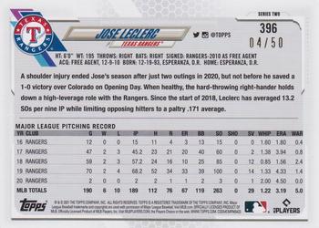2021 Topps - Mother's Day Pink #396 Jose Leclerc Back