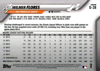 2020 Topps Chrome Update - Pink #U-38 Wilmer Flores Back