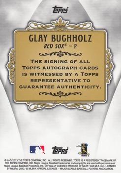 2013 Topps - Redemption Replacement Autographs #NNO Clay Buchholz Back