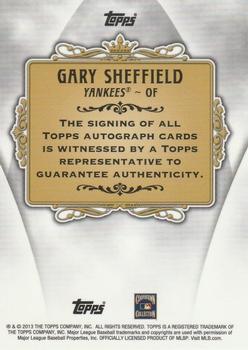 2013 Topps - Redemption Replacement Autographs #NNO Gary Sheffield Back
