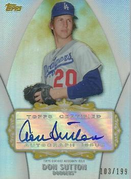 2013 Topps - Redemption Replacement Autographs Gold Refractor #NNO Don Sutton Front