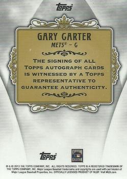 2013 Topps - Redemption Replacement Autographs Gold Refractor #NNO Gary Carter Back