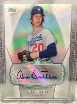 2013 Topps - Redemption Replacement Autographs Green Refractor #NNO Don Sutton Front