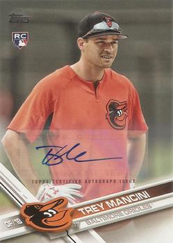 2017 Topps Update - 2017 Topps Base Set Variations Autographs #US227 Trey Mancini Front