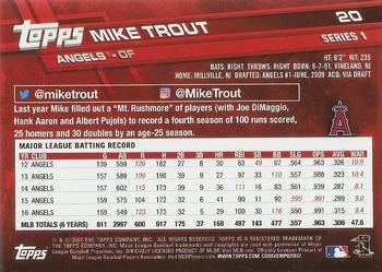 2017 Topps Update - 2017 Topps Base Set Variations Autographs #20 Mike Trout Back