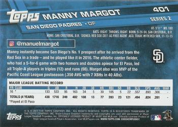 2017 Topps Update - 2017 Topps Base Set Variations Autographs #401 Manny Margot Back