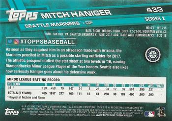 2017 Topps Update - 2017 Topps Base Set Variations Autographs #433 Mitch Haniger Back