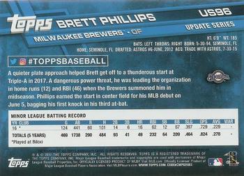 2017 Topps Update - 2017 Topps Base Set Variations Autographs #US96 Brett Phillips Back