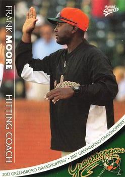 2012 MultiAd Greensboro Grasshoppers #28 Frank Moore Front