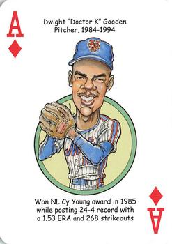 2018 Hero Decks New York Mets Baseball Heroes Playing Cards #A♦ Dwight Gooden Front