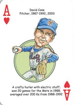 2018 Hero Decks New York Mets Baseball Heroes Playing Cards #A♥ David Cone Front