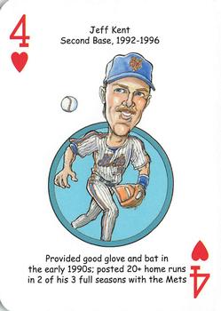 2018 Hero Decks New York Mets Baseball Heroes Playing Cards #4♥ Jeff Kent Front