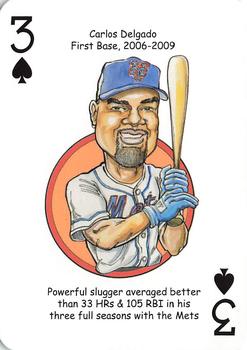 2018 Hero Decks New York Mets Baseball Heroes Playing Cards #3♠ Carlos Delgado Front