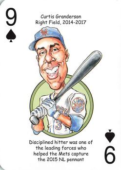2018 Hero Decks New York Mets Baseball Heroes Playing Cards #9♠ Curtis Granderson Front