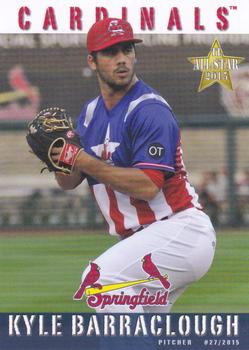 2015 Grandstand Springfield Cardinals SGA #NNO Kyle Barraclough Front