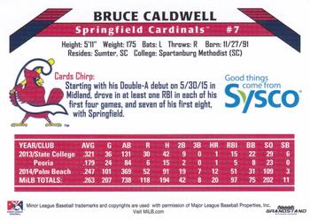 2015 Grandstand Springfield Cardinals SGA #NNO Bruce Caldwell Back