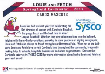 2015 Grandstand Springfield Cardinals SGA #NNO Louie & Fetch Back