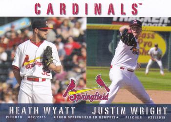 2015 Grandstand Springfield Cardinals SGA #NNO From Springfield to Memphis (Heath Wyatt / Justin Wright) Front