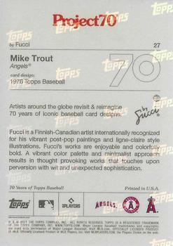 2021-22 Topps Project70 #27 Mike Trout Back
