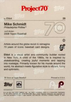 2021-22 Topps Project70 #28 Mike Schmidt Back