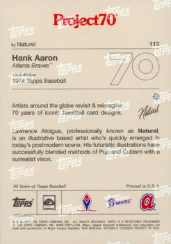 2021-22 Topps Project70 #112 Hank Aaron Back