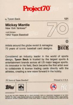 2021-22 Topps Project70 #121 Mickey Mantle Back
