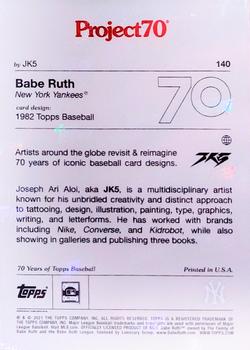 2021-22 Topps Project70 #140 Babe Ruth Back