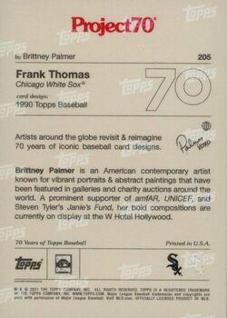 2021-22 Topps Project70 #205 Frank Thomas Back